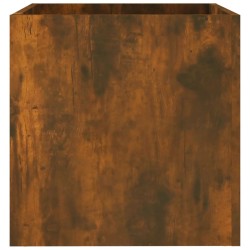 vidaXL Jardinera de madera contrachapada roble ahumado 40x40x40 cm