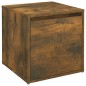 vidaXL Cajón taburete madera contrachapada roble ahumado 40,5x40x40 cm vidaXL Cajón taburete madera contrachapada roble ahumado 40,5x40x40 cm