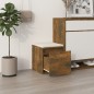 vidaXL Cajón taburete madera contrachapada roble ahumado 40,5x40x40 cm vidaXL Cajón taburete madera contrachapada roble ahumado 40,5x40x40 cm