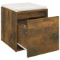 vidaXL Cajón taburete madera contrachapada roble ahumado 40,5x40x40 cm vidaXL Cajón taburete madera contrachapada roble ahumado 40,5x40x40 cm