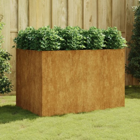vidaXL Jardinera acero corten 120x80x80 cm