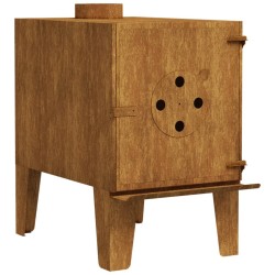 vidaXL Estufa de camping de acero corten 35x50x55 cm 