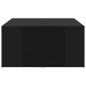 vidaXL Mesas de centro 4 pzas contrachapada negro brillante 33x33x33cm