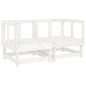 vidaXL Sofás esquineros con cojines 2 uds madera maciza de pino blanco
