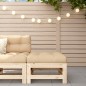 vidaXL Taburete de jardín con cojín madera maciza de pino vidaXL Taburete de jardín con cojín madera maciza de pino
