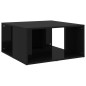 vidaXL Mesas de centro 4 pzas contrachapada negro brillante 33x33x33cm