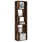 vidaXL Estantería de madera contrachapada roble ahumado 45x24x160 cm vidaXL Estantería de madera contrachapada roble ahumado 45x24x160 cm
