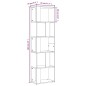 vidaXL Estantería de madera contrachapada marrón roble 45x24x160 cm vidaXL Estantería de madera contrachapada marrón roble 45x24x160 cm