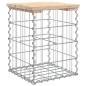 vidaXL Banco de jardín diseño gaviones madera maciza pino 33x31x42 cm vidaXL Banco de jardín diseño gaviones madera maciza pino 33x31x42 cm