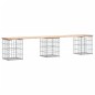 vidaXL Banco de jardín diseño gaviones madera maciza pino 203x31x42 cm vidaXL Banco de jardín diseño gaviones madera maciza pino 203x31x42 cm