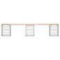 vidaXL Banco de jardín diseño gaviones madera maciza pino 203x31x42 cm vidaXL Banco de jardín diseño gaviones madera maciza pino 203x31x42 cm