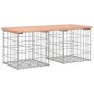 vidaXL Banco jardín diseño gaviones madera abeto Douglas 103x44x42 cm vidaXL Banco jardín diseño gaviones madera abeto Douglas 103x44x42 cm