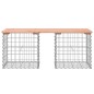 vidaXL Banco jardín diseño gaviones madera abeto Douglas 103x44x42 cm vidaXL Banco jardín diseño gaviones madera abeto Douglas 103x44x42 cm