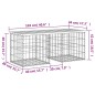 vidaXL Banco jardín diseño gaviones madera abeto Douglas 103x44x42 cm vidaXL Banco jardín diseño gaviones madera abeto Douglas 103x44x42 cm