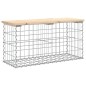 vidaXL Banco de jardín diseño gaviones madera maciza pino 83x31,5x42cm vidaXL Banco de jardín diseño gaviones madera maciza pino 83x31,5x42cm