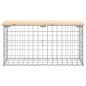 vidaXL Banco de jardín diseño gaviones madera maciza pino 83x31,5x42cm vidaXL Banco de jardín diseño gaviones madera maciza pino 83x31,5x42cm