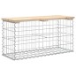 vidaXL Banco de jardín diseño gaviones madera maciza pino 83x31,5x42cm vidaXL Banco de jardín diseño gaviones madera maciza pino 83x31,5x42cm