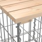 vidaXL Banco de jardín diseño gaviones madera maciza pino 83x31,5x42cm vidaXL Banco de jardín diseño gaviones madera maciza pino 83x31,5x42cm