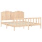 vidaXL Estructura de cama con cabecero madera maciza 180x200 cm