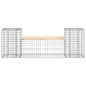 vidaXL Banco jardín diseño gaviones madera maciza pino 183x41x60,5 cm vidaXL Banco jardín diseño gaviones madera maciza pino 183x41x60,5 cm