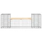 vidaXL Banco jardín diseño gaviones madera maciza pino 183x41x60,5 cm vidaXL Banco jardín diseño gaviones madera maciza pino 183x41x60,5 cm