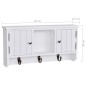 vidaXL Armario de pared para llaves y joyas con puertas y ganchos vidaXL Armario de pared para llaves y joyas con puertas y ganchos