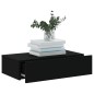 vidaXL Mueble de TV con luces LED negro 60x35x15,5 cm