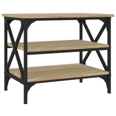 vidaXL Mesa auxiliar madera contrachapada roble Sonoma 55x38x45 cm