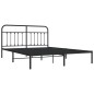vidaXL Estructura de cama con cabecero metal negro 183x213 cm vidaXL Estructura de cama con cabecero metal negro 183x213 cm
