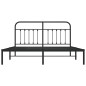 vidaXL Estructura de cama con cabecero metal negro 183x213 cm vidaXL Estructura de cama con cabecero metal negro 183x213 cm