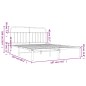 vidaXL Estructura de cama con cabecero metal negro 183x213 cm vidaXL Estructura de cama con cabecero metal negro 183x213 cm