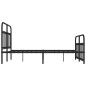vidaXL Estructura de cama cabecero y pie de cama metal negro 135x190cm vidaXL Estructura de cama cabecero y pie de cama metal negro 135x190cm