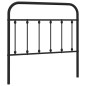 vidaXL Cabecero de metal negro 100 cm