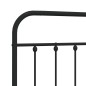vidaXL Cabecero de metal negro 100 cm