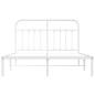 vidaXL Estructura de cama de metal con cabecero blanca 135x190 cm