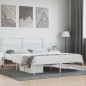 vidaXL Estructura de cama de metal con cabecero blanco 183x213 cm