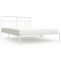 vidaXL Estructura de cama de metal con cabecero blanco 183x213 cm