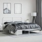vidaXL Estructura de cama de metal con cabecero blanco 183x213 cm