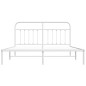 vidaXL Estructura de cama de metal con cabecero blanco 183x213 cm