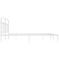 vidaXL Estructura de cama de metal con cabecero blanco 183x213 cm