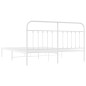 vidaXL Estructura de cama de metal con cabecero blanco 183x213 cm