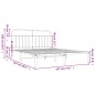 vidaXL Estructura de cama de metal con cabecero blanco 183x213 cm