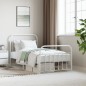 vidaXL Estructura cama metal cabecero y pie de cama blanca 100x190 cm