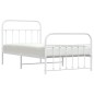 vidaXL Estructura cama metal cabecero y pie de cama blanca 100x190 cm