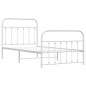 vidaXL Estructura cama metal cabecero y pie de cama blanca 100x190 cm