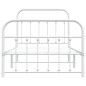 vidaXL Estructura cama metal cabecero y pie de cama blanca 100x190 cm