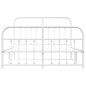 vidaXL Estructura cama metal con cabecero y estribo blanco 150x200 cm vidaXL Estructura cama metal con cabecero y estribo blanco 150x200 cm