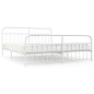 vidaXL Estructura cama metal con cabecero y pie cama blanco 193x203 cm