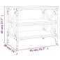 vidaXL Mesa auxiliar madera contrachapada roble Sonoma 55x38x45 cm vidaXL Mesa auxiliar madera contrachapada roble Sonoma 55x38x45 cm