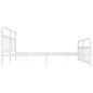 vidaXL Estructura cama metal con cabecero y pie cama blanco 193x203 cm